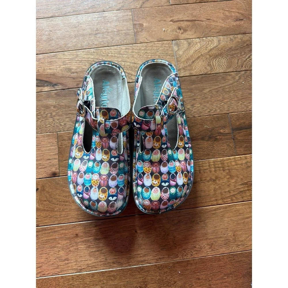 Alegria Women's Swadded Babies Colorful Clogs Shoes Size 38 7.5